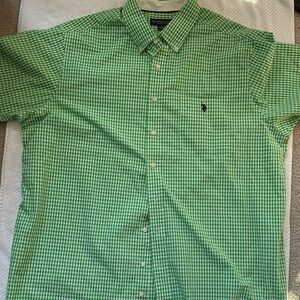 U.S. Polo Assn. Green Checkered Men's Shirt